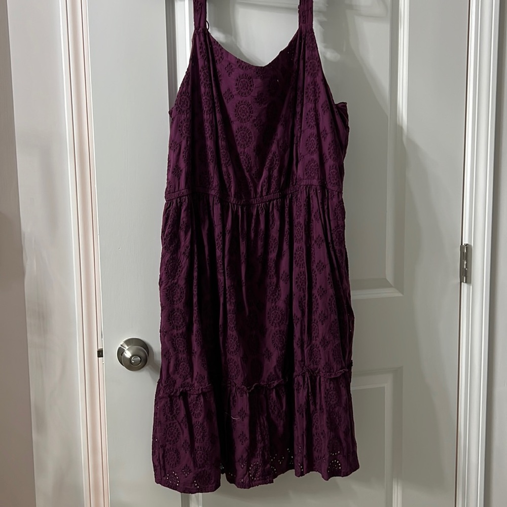Eyelet fit and flare dress